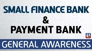 Small Finance Bank & Payment Bank | General Awareness | All Competitive Exams