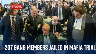 207 gang members sentenced to total of 2,200 years in jail after one of Italy's biggest mafia trials