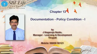 CHAPTER 13 : Documentation - Policy Condition - I