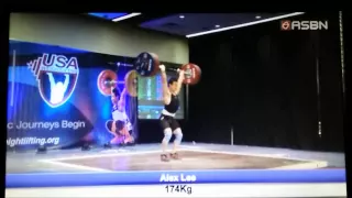 Alex Lee 174kg Clean and Jerk