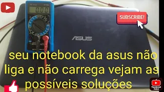 notebook Asus não liga tá morto não jogue fora antes de ver esse vídeo 👍😀