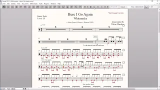 Drum Score - Whitesnake - Here I Go Again (sample)