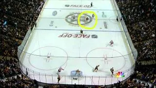 Brad Marchand scores the 1st goal of the 2011-12 season 10/6/11