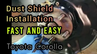 DUST SHIELD INSTALLATION FAST AND EASY!!! Toyota Corolla