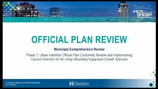 PED Lunch & Learn: The Municipal Comprehensive Review of the City’s Official Plans