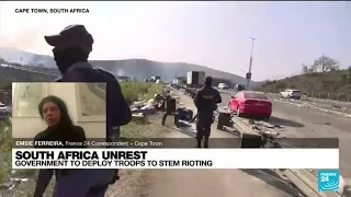 South Africa's government asks for 25,000 troops to curb ongoing unrest • FRANCE 24 English