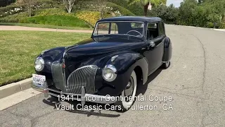 1941 Lincoln Continental Coupe V-12 for Sale