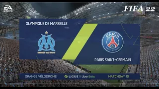 Olympique de  Marseille vs Paris Saint-Germain ⚽️  FIFA 22 | Ligue 1 | PS5™ Gameplay in Full HD