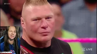 WWE Raw 10/23/17 Brock Lesnar Accepts Mahals Challenge