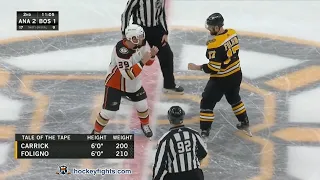 Sam Carrick vs Nick Foligno Jan 24, 2022