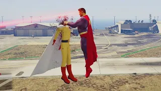 cosmic armor superman vs saitama ! #Gtav#Gta5#Superman#Onepunchman#Saitama#CASUPERMAN#COMICS