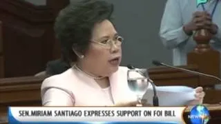 NewsLife: Sen. Miriam Santiago expresses support on FOI Bill || Jan. 27, 2014