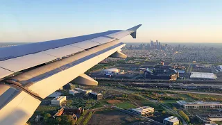BEAUTIFUL SUNRISE APPROACH | American Airbus A319 Landing at Philadelphia Airport (KPHL)