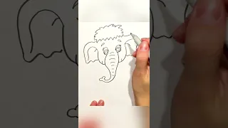 Мамонтёнок Раскраска для детей | Мультик-р | Bolalar uchun Mamont rasm chizish | How To Draw Mammoth