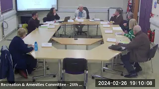 Recreation & Amenities Committee - 26th February 2024