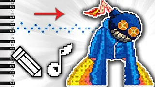 What WHITTY Sounds Like on Piano - Draw and Listen - MIDI Art - How To Draw - Pixel Art - FNF