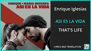 Enrique Iglesias - ASI ES LA VIDA Lyrics English Translation - ft Maria Becerra - Spanish