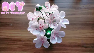 Kain pita_cara membuat bunga cantik dari kain satin/kain pita_DIY
