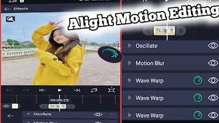Wave Warp+Motion Blur Effect Tutorial In Alight Motion Editing|| Alight Motion wave warp  tutorial ✓