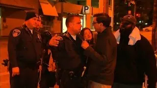 Baltimore police officer confronts CNN reporter