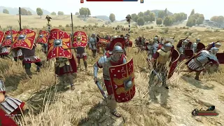 Romans vs Barbarbarians (ShieldWall Charge) Bannerlord