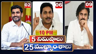 5 Minutes 25 Headlines | News Highlights | 10PM News | 19-09-2022 | hmtv Telugu News