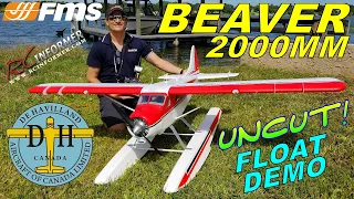 FMS DeHAVILLAND BEAVER 2000MM V2 Maiden FLOAT Flight DEMO By: RCINFORMER