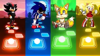 Shadow Hedgehog Vs Sonic Exe FNF Vs Classic Tails Vs Super Amy Tiles Hop