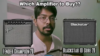 Which Guitar Amp To Buy Around INR 10000 or USD 150?? Fender Champion 20 vs The Blackstar ID Core 20