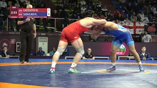 1/4 FS - 97 kg: N. GADZHIYEV (AZE) v. A. SADULAEV (RUS)