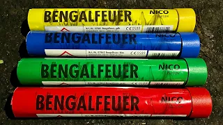 Nico Bengalfeuer (blau,gelb,grün,rot) [4K]