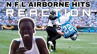 SOCCER FAN REACTS TO NFL AIRBORNE HITS | Reaction. #illreacts