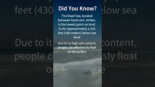 A fun fact about The Dead Sea #shorts #facts #funfacts #israel #jordan #sea