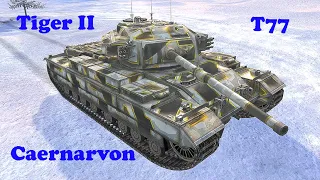 Caernarvon ● Tiger II ● T77 - WoT Blitz UZ Gaming