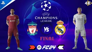 EA SPORTS FC 24 - Real Madrid vs Liverpool - Champions League Final 23/24 | Ft.Vinícius Júnior[4K60]