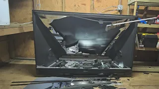 Beating On Non Working Mitsubishi Projection Tv