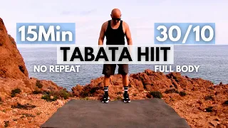 Tabata Workout NO REPEAT 15 Min HIIT  / Tabata 30/10 / Full Body Workout