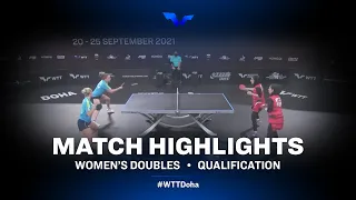 Strazar / Tofant  vs  Safaei / Farei | WTT Star Contender Doha 2021 | WD | Qual