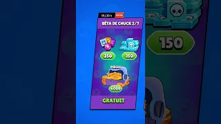 3 CADEAUX BETA CHUCK GRATUIT dans le magasin Brawl Stars #shorts