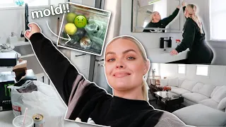 MAJOR CLEAN WITH ME ALL DAY MOTIVATION! *I found MOLD in my kitchen*