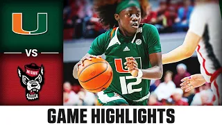 Miami vs. NC State Women's Basketball Highlights (2022-23)