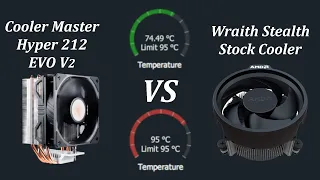 Cooler Master Hyper 121 EVO V2 vs Wraith Stealth Stock Cooler | Ryzen 5 3600 | Temperatures