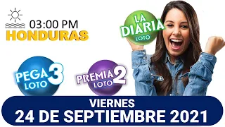 Sorteo 09 PM Loto Honduras, La Diaria, Pega 3, Premia 2, VIERNES 24 de septiembre 2021 |✅🥇🔥💰