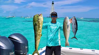 BEST EATING Summer Time Florida Keys Fish! Tilefish, Mahi, and Tuna! Catch Clean Cook