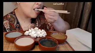 ASMR MUKBANG  песчанка с кремом