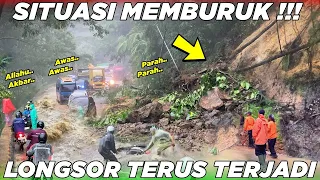 Situasi Memburuk Dan Semakin Parah, Menit Menit Longsor Susulan Hantam Jalur Sitinjau Lauik Padang