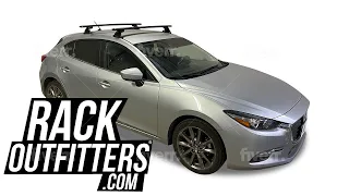 2014+ Mazda 3 with Yakima SkyLine JetStream Roof Rack Crossbars