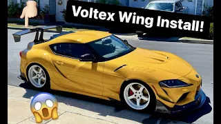 Voltex Type 10 Swan Neck GT Wing Install for MK5 Supra - EP. 13