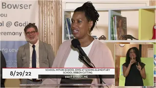Mayor Bowser Celebrates the Start of the 2022-2023 School Year at Modernized Goding E.S., 8/29/22