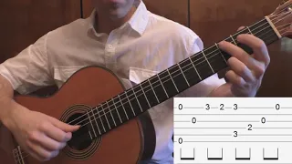 Love is blue tabs fingersyle tutorial.